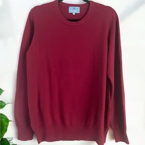 Ben Silver Charleston Men’s Burgundy 100% Cotton Golf Sweater (L)